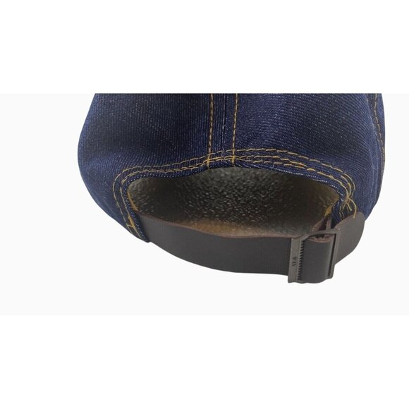 Woman Denim Sparkle Hat Rhinestone Heart Bling Embellished Adjustable Frayed Cap - Picture 3 of 13